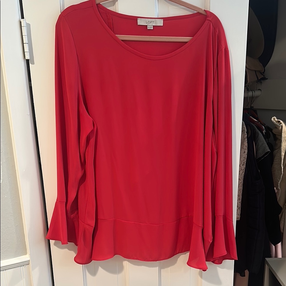 LOFT Vibrant Red Women's Blouse